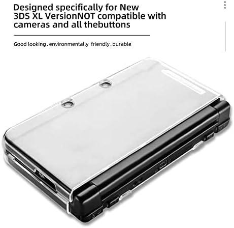 Para o novo caso 3DS XL LL, casca dura de cristal ultra transparente, casca dura de cristal,