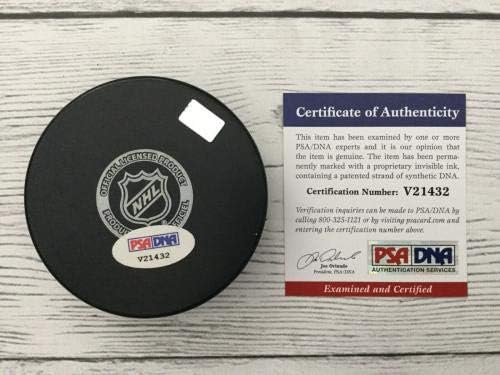 Daniel Sedin assinou autografado Vancouver Canucks Hockey Puck PSA DNA CoA A - Pucks NHL autografados