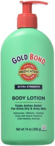 Gold Bond Med Lote Xs Tamanho 14z Gold Bond Strength Medicated Loção Medicada para pele extra seca e coceira