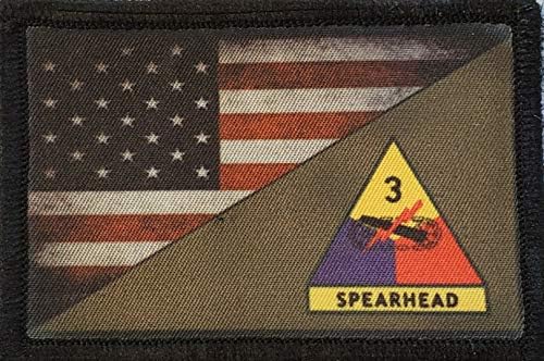 3ª Divisão Blindada Moral Patch. 2x3 gancho patch. Redheaddtshirts feito nos EUA