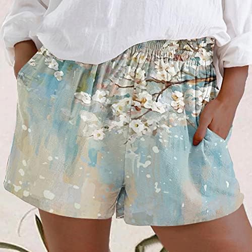 Shorts femininos para o verão casual lounge confortável shorts de praia de colorido folggy shorts altos