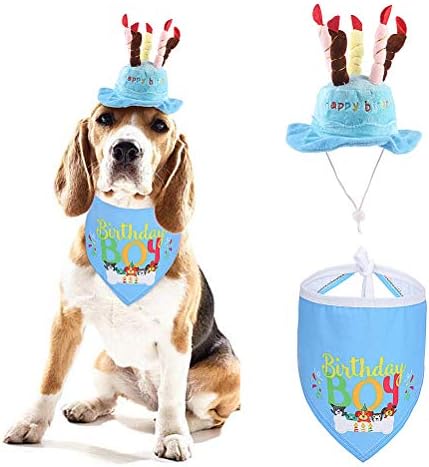 Adorável de festa de aniversário de cachorro Hat Bib Collar Fashion Saliva Collar Party -toutdress Collar