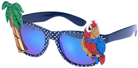 Decorações de casas de Halloween, óculos de maquiagem de festa de dança engraçados Parrot Parrot óculos