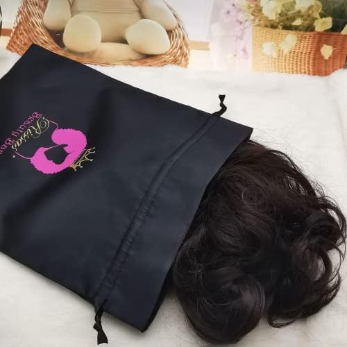 Boyiexin Personalize o logotipo Sacos de armazenamento de extensão de cabelos, 20-50pcs de seda sacos de peruca