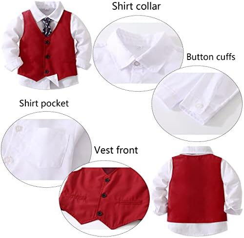 Terno formal de traje formal de 4 peças de garotos Kimocat calças de colete de vestuário e gravata