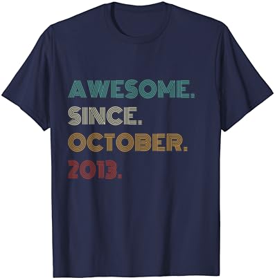 10 anos de idade incrível desde outubro de 2013 camiseta de 10 anos