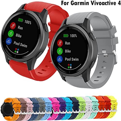 Cinta de silicone kqoo 22mm para Garmin Venu 2/Vivoactive 4 Smart Watch Band Sports SPRACELES PARA