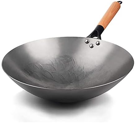 Shypt ferro wok tradicional handmade wok não bastão pan não revestimento panela a gás panela