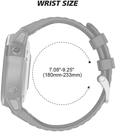 UMCNVV para bandas de relógio Garmin 22mm de largura de sireta de substituição de silicone macio de largura