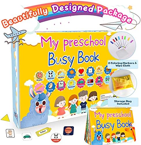 Heykiddo Toddler Busy Book, 2023 mais recentes brinquedos de autismo para crianças, fichário de atividade de aprendizado