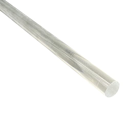 Hastes de acrílico de plástico transparente Duco - Mades de 5/8 de polegada de 5/8 polegadas de 12 polegadas, bastões