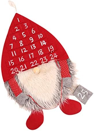 Aboofan 2 PCs Natal Gnome sueco Design calendário advento pendurado Christmas Red Hat Swedish Santa