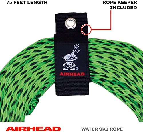 Corda de esqui aquático airhead com alça EVA, 1 seção para tubos, esquis de água e placas de Wakesurf
