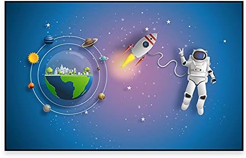 DFGRHG Moderno simples e espacial astronauta Pintura planeta Planeta Terra Quarto de menino Pintura