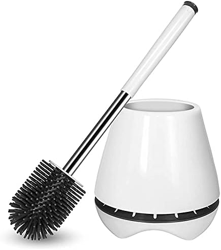 KEMEILIAN MTSTZ0409 1PCS Brush e suporte do vaso sanitário de silicone Kit de escova de limpeza do