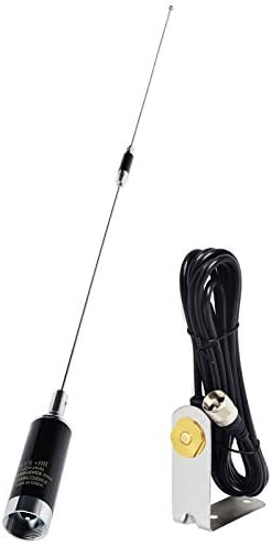 Uayesok banda dupla NMO Mobile Radio Antenna UHF VHF 136-174MHz 400-470MHz Bobina de carga Antena de banda de