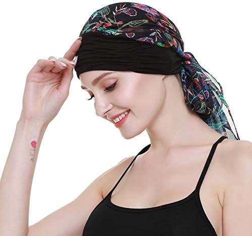 Quimioterapia turbans para feminino para mulheres longas lenços de cabeça de cabeça de cabeçote de