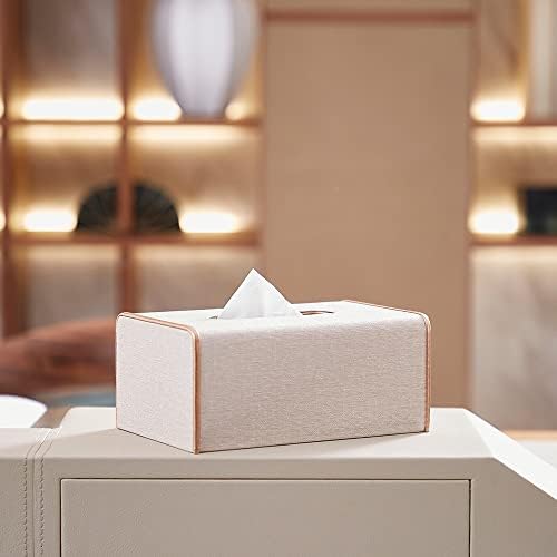 Caixa de papel da sala de estar de couro de nogueira caixa de papel caixa da caixa de tecidos da sala