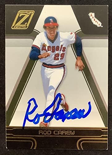 Rod Carew assinou 2005 Donruss 244 Cartão de beisebol Angels Twins Autograph Hof TPG - Baseball