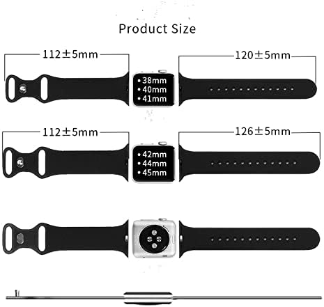 TEBBS SOFT Sports Watch Band para bandas de relógio Apple Mulheres Men 38mm 40mm 41mm 42mm 44mm 45mm,