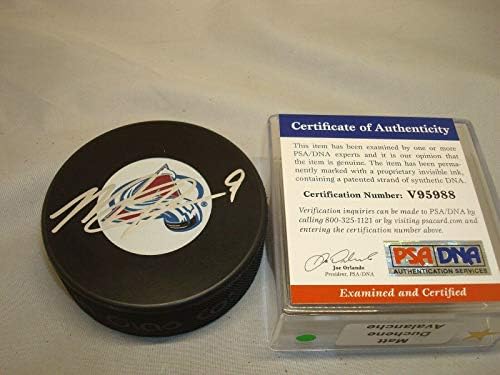 Matt Duchene assinou o Colorado Avalanche Hockey Puck Autografado PSA/DNA COA 1A - Pucks de NHL autografados