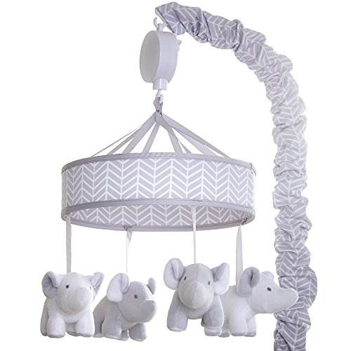 Wendy Bellissimo Bundle, elefante cinza de pelúcia super macio, elefante cinza móvel e cobertor de bebê cinza