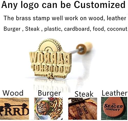 Branding de madeira personalizada de Biajiya, branding de madeira durável, branding Iron com design de carimbo