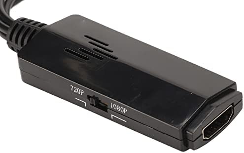 Adaptador de conversor de som de vídeo Jopwkuin, ABS estável AV a HD Multimedia Interface Converter Black
