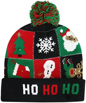 Funnamente fofo chapéu de natal chapéu de bola de bola tendência casual moda lã feminina chapéu de natal