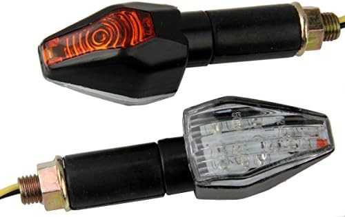 Motortogo Black LED Motorcycle Signal Signal Blinkers Indicadores Blinkers Turn Signal Lights Compatible for 2007