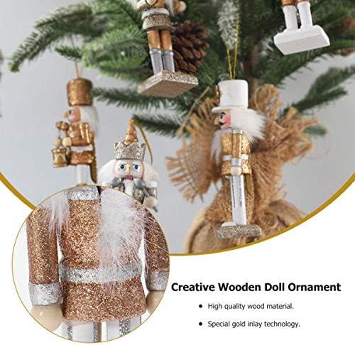 Valiclud 1 Set Christmas Wooden Nutcracker Ornament Tree Christmas Tree pendurada Figuras de bonecas