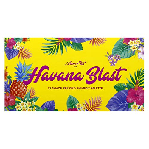 Amor US Havana Blast Blast Pigmment Palette Palette Eyeshadow Palette Con 32 Pigmentos Brights