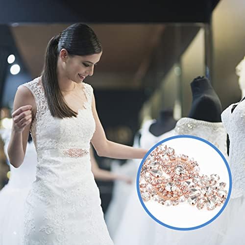 Decorações de casamento de abaodam shinestone Flor Applique Patch Patch Wedding Dress Dress Belt embelezamento
