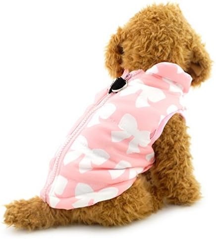 Selmai Small Dog Jacket Hook Varda de inverno Creche de cachorro rosa Padrões de roupas de cachorro xs