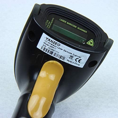 Yanzeo Wireless Barcode Scanner USB sem fio 1D Laser Automático leitor de barco de barras de