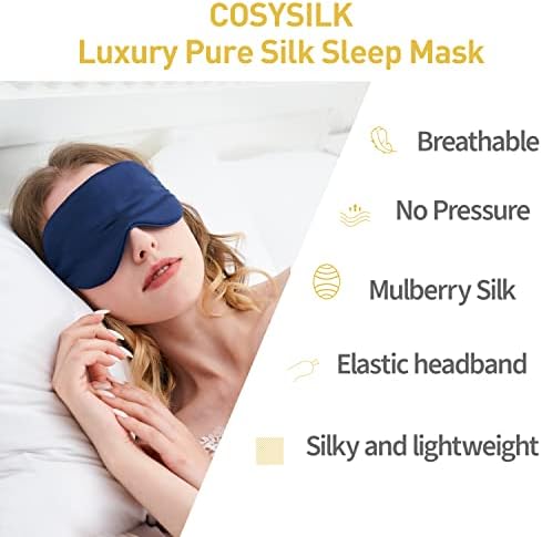 Cosisilk Premium 22m Malma de sono de seda Mulberry - alça elástica | Filler de seda pura e revestimento