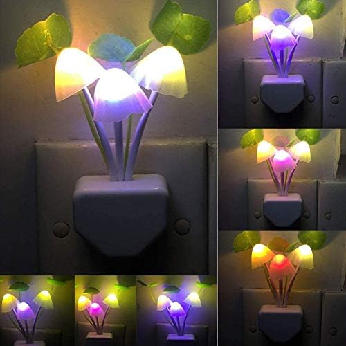 6 peças utlk led cogumelo noturno de luz plug com entardecer para o Dawn Sensor, luminárias de
