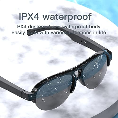 Qiopertar óculos inteligentes óculos de sol Bluetooth sem fio Música de orelha aberta e chamadas livres de