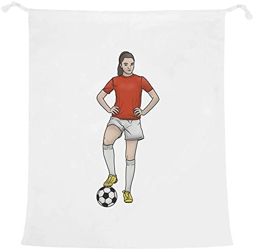 Azeeda 'feminina jogadora de futebol' Saco de lavanderia/lavagem/armazenamento