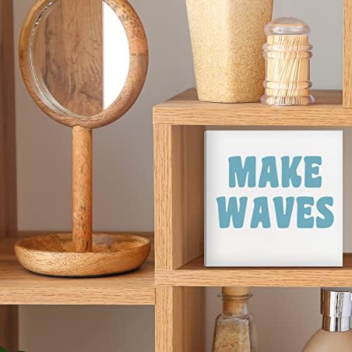 Caixa de madeira da sala de berçário placa, fazer ondas, decoração da mesa do quarto dos meninos, decoração