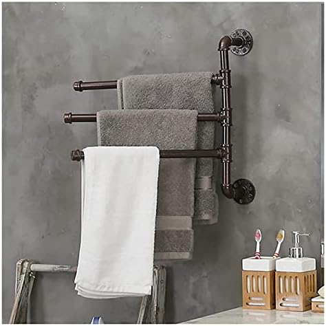 Aquecedores de toalha de toalha de toalha aldepo, suportes de toalhas giratórios para banheiros rack