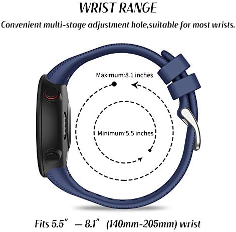 Watbro Compatível com Garmin Forerunner 45S Band, Soft Silicone Sport Reflection Watch Band, pulseira de