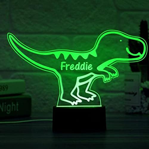 Luzes de luz de luz de dinossauros 3D personalizados para meninos quarto de meninos iluminação lâmpada