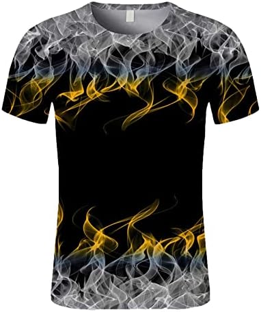 Camiseta de homens camisetas elegantes camisetas gráficas impressas em chamas 3D