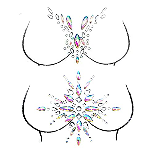 Gemas de mama de sereia grudam, os cristais de arco-íris de 2 pacote corpora