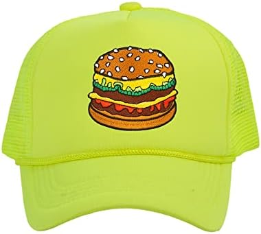 Principal Hamburger Cheeseburger Trucker Hat - Men's Snapback Burger Food Cap
