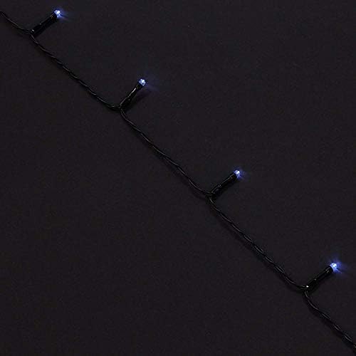 Luzes festivas de cordas de Natal, liderado por timer operado por bateria, branco, 200 lâmpadas