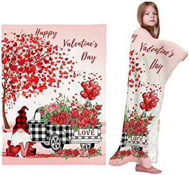 Cobertor de bebê - 30 x 40 - Gnomos de árvore do coração Gnomos de rosa Balão de caminhões amoram cobertores