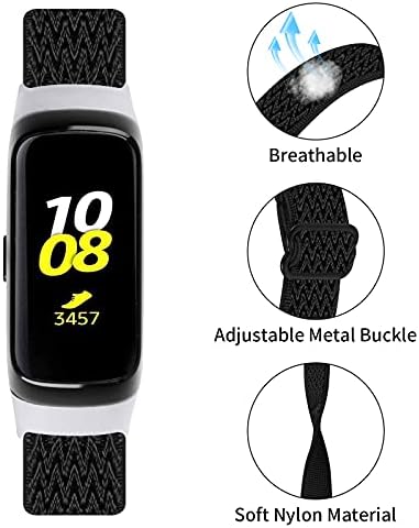 Ajuste para o Samsung Galaxy Fit SM-R370 Bands Mulheres, homens, alongamento de pulseira elástica de nylon