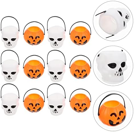 Yardwe 12pcs Halloween Candy Buckets Candy Jar Skull Skull Ghost Pumpkin Cabine